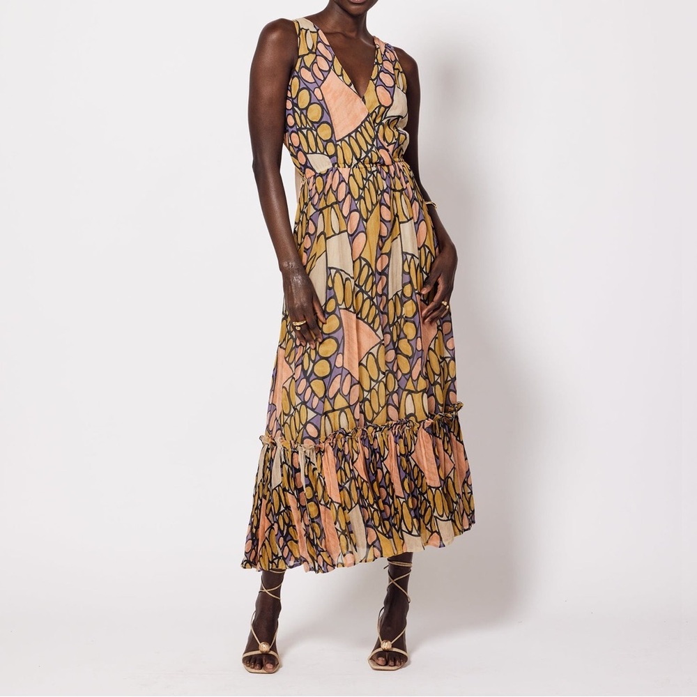 NEW Cleobella Kay Midi Dress Saguaro Size Small